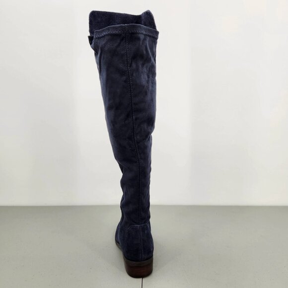 Lucky Brand Calypso Boot Over The Knee Blue Oiled Suede Women’s 6M Wide Calf - Picture 4 of 16